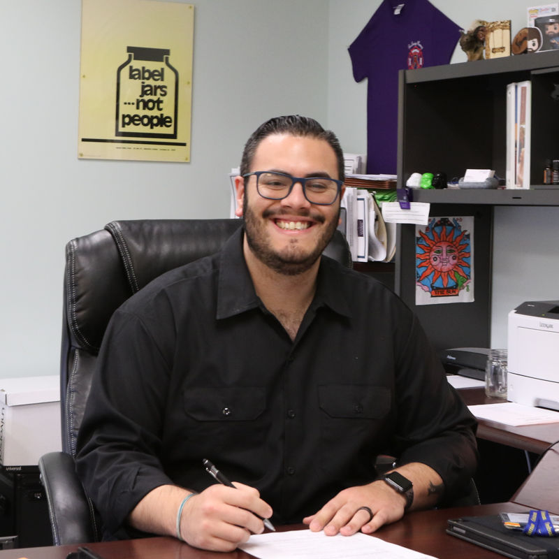 Gabriel Felix LTC Ombudsman Program Director at his desk